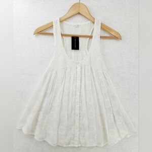 South Moon Under Boho Hippie Flowy Tank Top Women's Size Large Gorgeous Detail